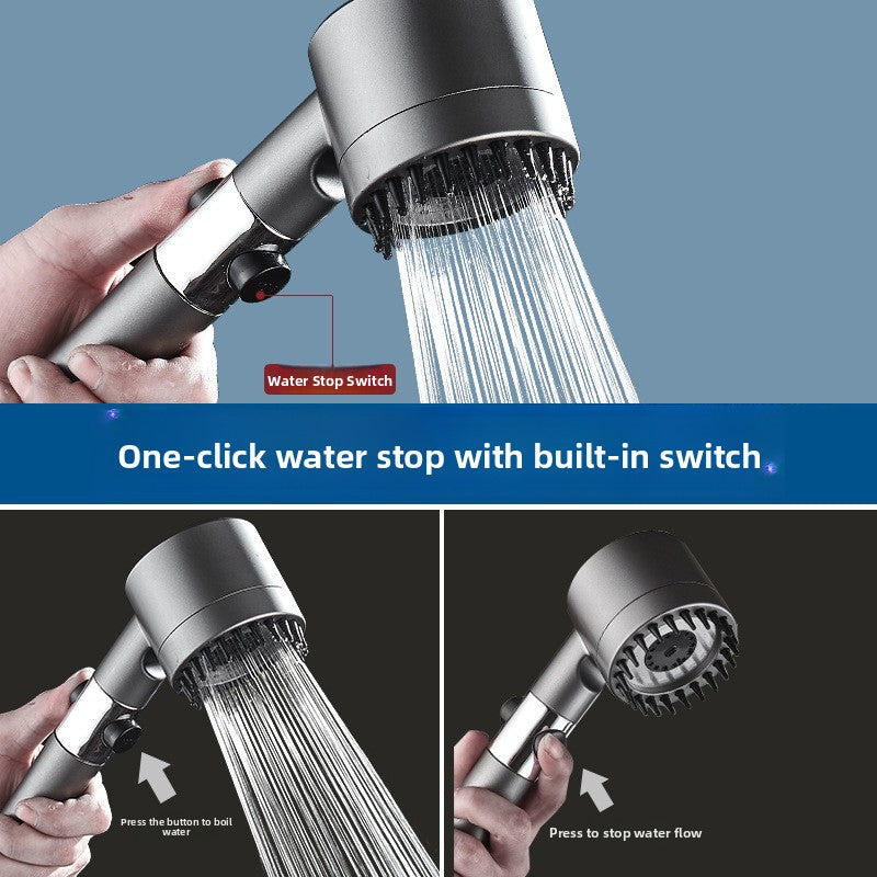 Handheld Pressurized Shower Head Set with Bracket
