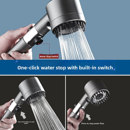 Handheld Pressurized Shower Head Set with Bracket