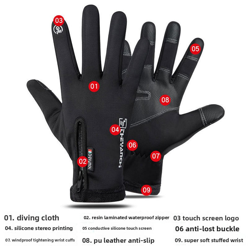 Winter Sports Gloves with Touchscreen Function